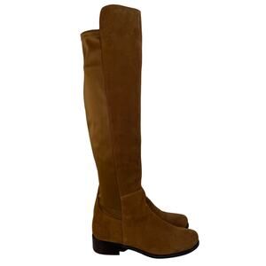Blondo Camel Suede Velma Waterproof Knee-High Equestrian Boots Women's 8.5